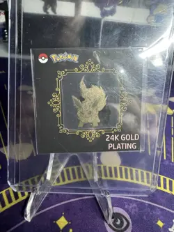Flareon 24k Gold Plated Pokemon Sticker Korean Striking Popping Candy - Image 1