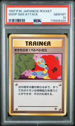 1997 Pokemon Japanese Rocket Goop Gas Attack PSA 10 Gem Mint - Image 1