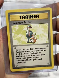 Pokemon Base UNLIMITED EDITION Card 77/102 Trainer Trader NM/MT Nintendo TCG - Image 1