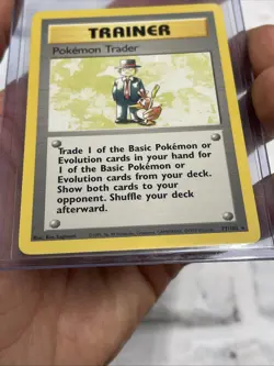Pokemon Base UNLIMITED EDITION Card 77/102 Trainer Trader NM/MT Nintendo TCG - Image 2
