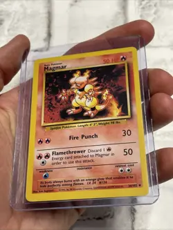 Magmar 36/102 Base Set Pokemon Card Uncommon Vintage Vtg NM/MT Never Played TCG - Image 2