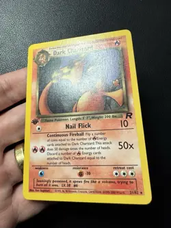 Dark Charizard 21/82 1st Edition Non 1999-2000 Team Rocket Pokemon Card TCG NM-M - Image 3