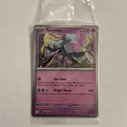 Xerneas 064/132 Mega Evolution Stamped Best Buy Promo Pokemon Card SEALED - Image 2