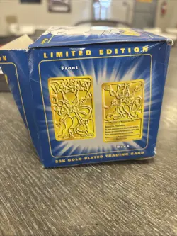 1999 Pokemon Limited Edition MEWTWO 23K Gold-Plated Trading Card (SEALED) Blue - Image 3