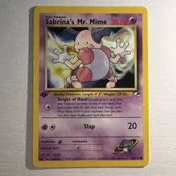 Sabrina's Mr. Mime 94/132 1st Edition - Gym Challenge - NM Pokemon Card - Image 1