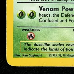 Pokemon TCG Venomoth Holo Unlimited Rare Card 13/64 Jungle Base Set - Image 5