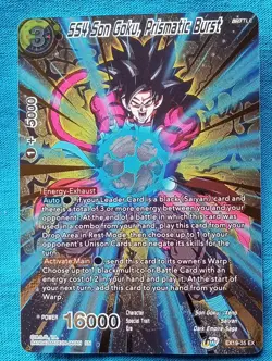Dragonball Super Cards - SS4 Son Goku, Prismatic Burst - EX19-35 - Near Mint! - Image 1