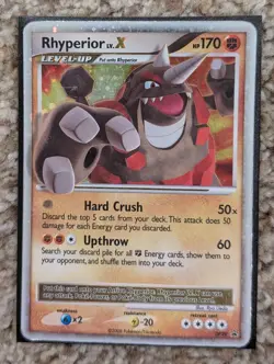 Rhyperior Lv.X DP29 Black Star Promo Holo Ultra Rare Pokemon Card HP - Image 1