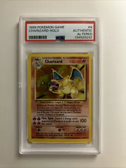 Pokemon TCG Charizard 1999 Base Set Holo Rare Card 4/102 Authentic Altered - Image 1
