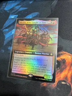 Mtg Alesha, Who Laughs at Fate EXT ART FOIL - Foundations + Bonus Foils - Image 1