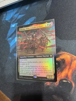 Mtg Alesha, Who Laughs at Fate EXT ART FOIL - Foundations + Bonus Foils - Image 2