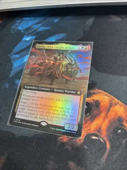Mtg Alesha, Who Laughs at Fate EXT ART FOIL - Foundations + Bonus Foils - Image 5
