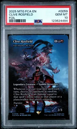 4484 Clive Rosfield 2025 MTG Final Fantasy FCA #0059 Foil PSA 10 - Image 1