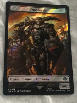 MTG Tales of Middle-Earth LOTR ORC ARMY/FOOD D/S Token Foil #019 - Image 1