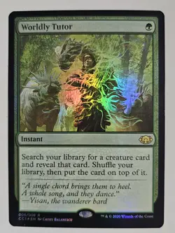 MTG Worldly Tutor CC1 #6 FOIL Rare NM - Image 1