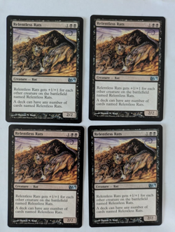 4 Relentless rats M10 M11 MTG NM Free shipping with tracking - Image 1