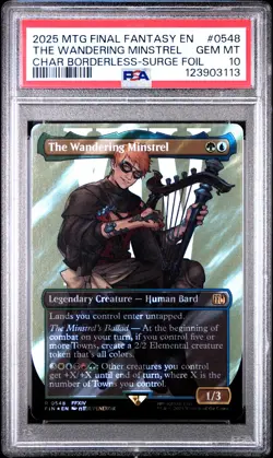 3113 The Wandering Minstrel 2025 MTG Final Fantasy #0548 Surge Foil PSA 10 - Image 1