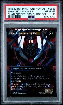 4703 Hades Emet-Selch 2025 MTG Final Fantasy #0539 Surge Foil PSA 10 - Image 1