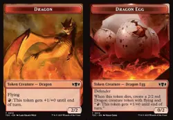 MTG Commander TDM TOKEN Dragon #0013 Dragon Egg #0012 PLAYSET 4X X4 - Image 1