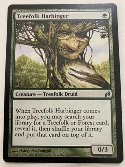 2007 Magic The Gathering Lorwyn Treefolk Harbinger #239 Light Play - Image 1