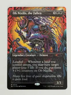 NM - Ob Nixilis the Fallen Halo Foil 0042 MTG Secret Lair Encyclopedia of Magic - Image 1