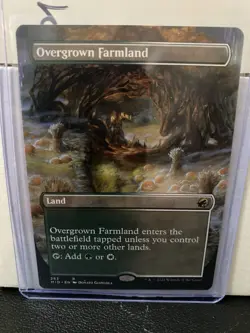Overgrown Farmland (Borderless) [Innistrad: Midnight Hunt] NM Magic MTG #283 - Image 1