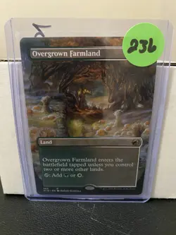 Overgrown Farmland (Borderless) [Innistrad: Midnight Hunt] NM Magic MTG #283 - Image 3