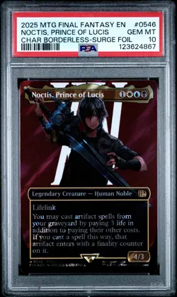 4867 Noctis Prince of Lucis 2025 MTG Final Fantasy #0546 Surge Foil PSA 10 - Image 1