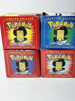 1999 Pokemon 23k Gold Plated Burger King Trading Cards Full Set Sealed - Image 4