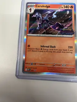 Ceruledge - Prerelease Promo Pokemon Card MEP 014 Phantasmal Flames Stamp - Image 3