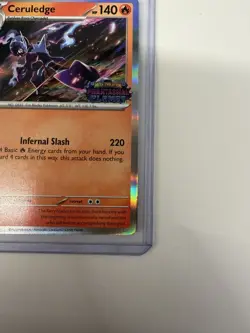 Ceruledge - Prerelease Promo Pokemon Card MEP 014 Phantasmal Flames Stamp - Image 4