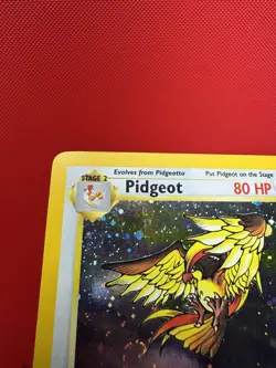 SWIRL WOTC - Pidgeot 14/130 PERFECT SWIRL- Base Set 2 Holo Pokemon Card LP/NM - Image 5
