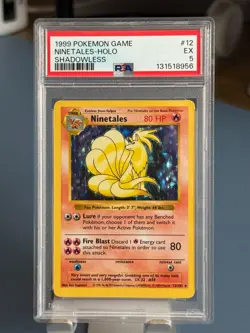 Vintage Ninetales 12/102 Base Set shadowless holo - PSA graded 5 - Pokemon TCG - Image 3
