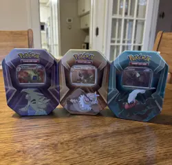 Lot Of 3 Pokemon TCG Triple Whammy Tin Set Darkrai, Slaking and Tyranitar Sealed - Image 1