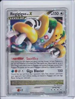 Regigigas LV.X DP30 Diamond and Pearl Holo Pokemon TCG Damaged - Image 1