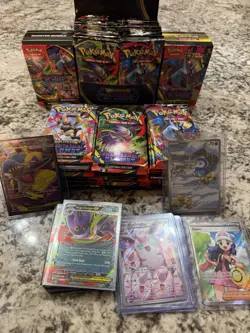 Pokemon Phantasmal Flames Booster Box OPENED 83 Packs Total All Bulk + Hits!!! - Image 1