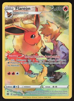 Flareon TG01/TG30 Ultra Rare Pokemon TCG Brilliant Stars Trainer Gallery NM - Image 1
