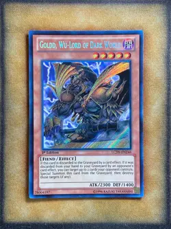 Yugioh Goldd, Wu-Lord of Dark World LCJW-EN246 Secret Rare 1st Ed LP - Image 1
