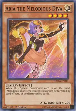 Yugioh! MP Aria the Melodious Diva - DUEA-EN014 - Common - 1st Edition Moderatel - Image 1