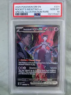 Pokemon TCG Team Rockets Mewtwo EX Sir Destined Rivals Card 231/182 PSA 10 Gem - Image 5