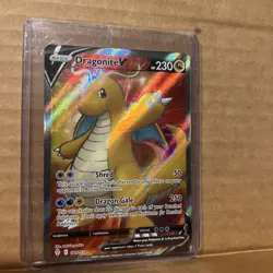 Pokemon TCG Dragonite v Evolving Skies Holo Ultra Rare Full Art Card 191/203 - Image 2