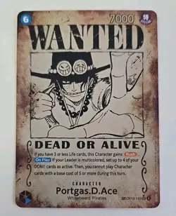 Portgas.D.Ace (119) (Wanted) OP13-119 Carrying On His Will Foil *Error Card* - Image 1