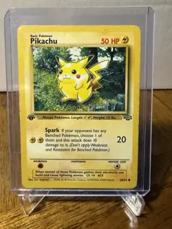 Pikachu 1st Edition Jungle Card 60/64 Red Cheeks 1999 Vintage - Image 1