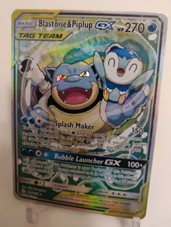 *Custom-made*High Quality, Blastoise & Piplup Tagteam,Textured "Display-Card" - Image 2
