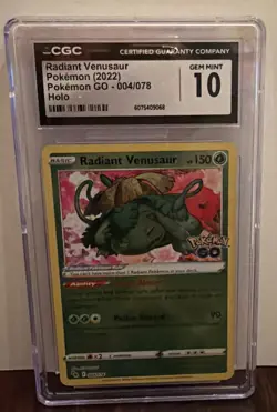 Pokemon Go Radiant Venusaur Holo Card 004/078 CGC 10 Gem Mint - Image 4