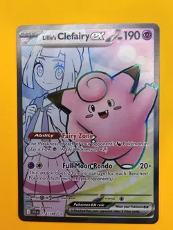 Lillie's Clefairy ex 173/159 Full Art Journey Together Pokemon Card NM - Image 1