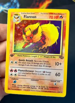 Flareon 3/64 1st Edition Jungle Holo - WOTC Pokemon Card Near Mint - Image 1