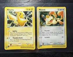 2003 RAW 2 Card lot PIKACHU 12 MEOWTH 13 HOLO Rare POKEMON Promos - Image 1