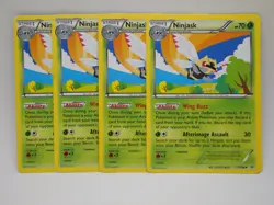 4x Pokemon cards Ninjask 10/108 LP - Image 1