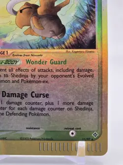 2003 Pokemon Shedinja 11/97 EX Dragon Reverse Holo Rare Card - Image 5